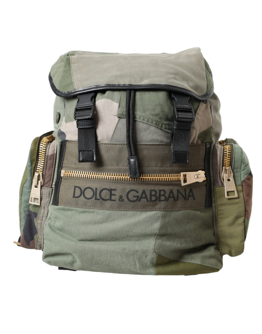  - Dolce & Gabbana Military Green Patchwork Rucksack Backpack Bag - BAG1482 - Ask Me Wear