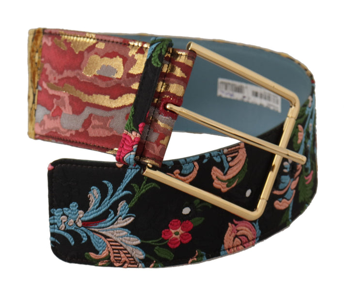  - Dolce & Gabbana Multicolor Canvas Leather Statement Belt - WMB111 - 70 - Ask Me Wear