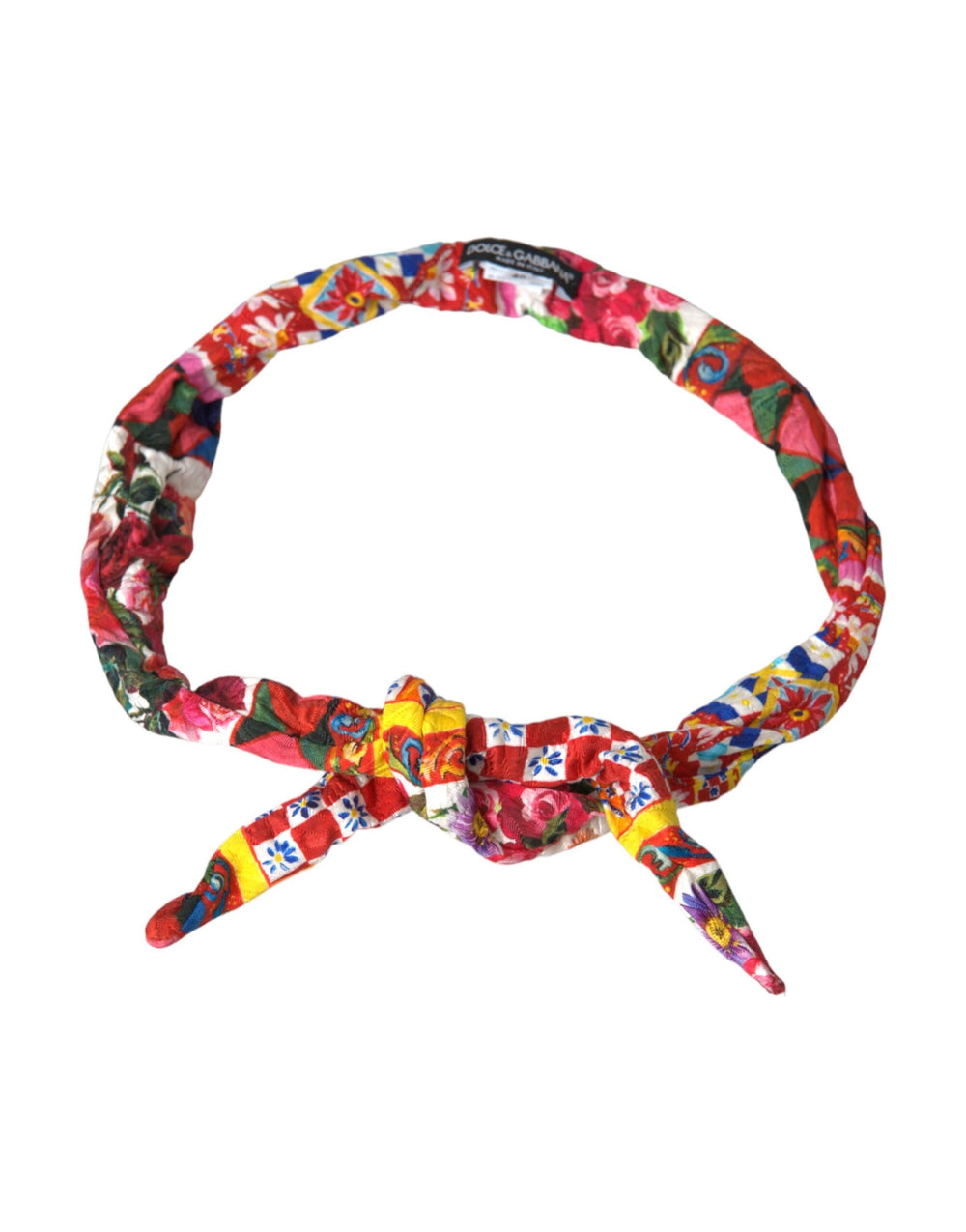  - Dolce & Gabbana Multicolor Carretto Print Waist Belt - SMY10233 - 40 - Ask Me Wear