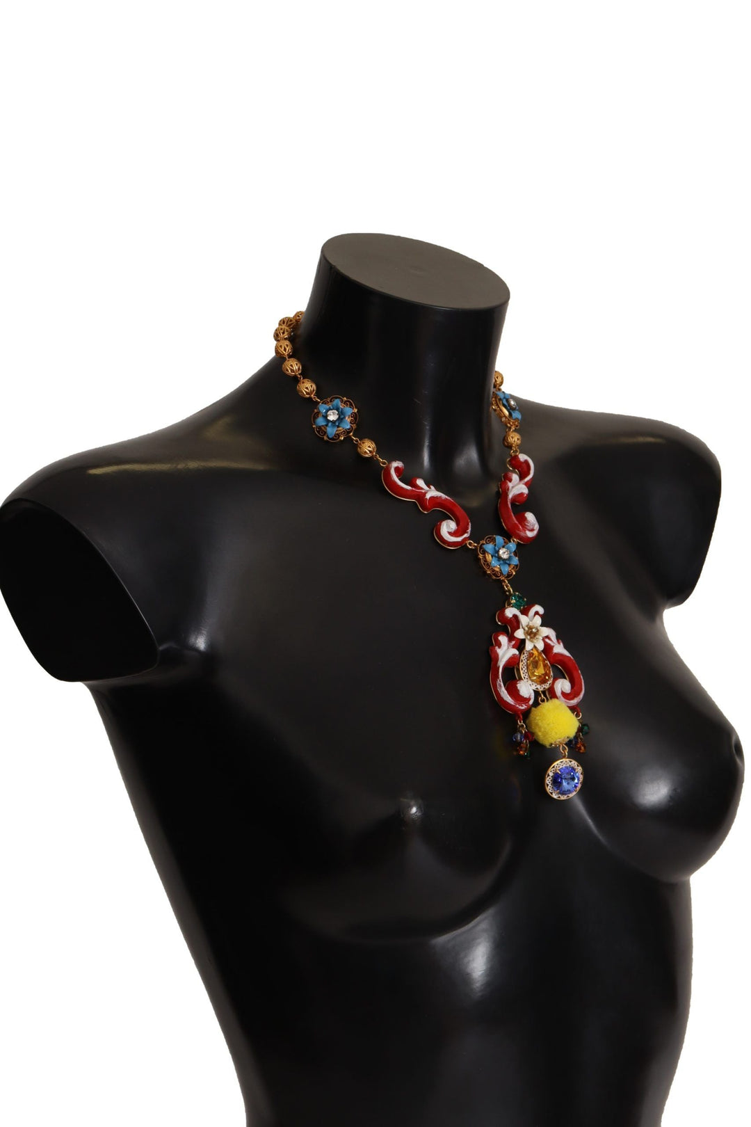  - Dolce & Gabbana Multicolor Crystal Statement Necklace - SMY100839 - Ask Me Wear