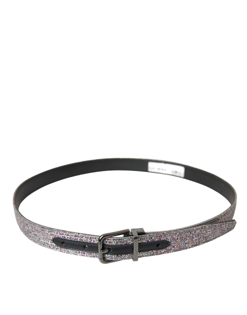  - Dolce & Gabbana Multicolor Embellished Silver Metal Buckle Belt - BEL9190 - 90 - Ask Me Wear