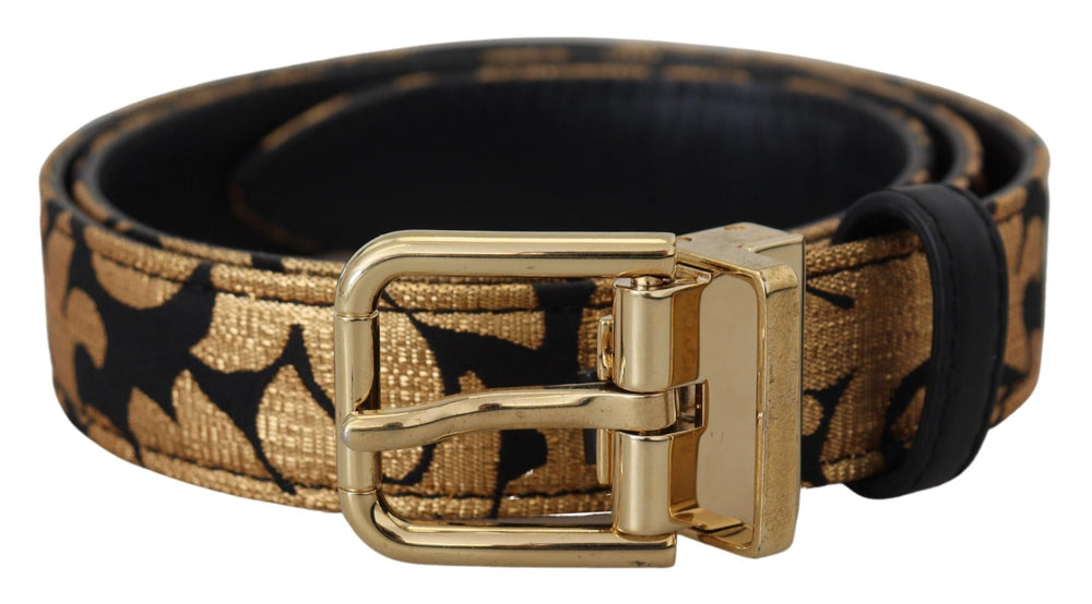  - Dolce & Gabbana Multicolor Jacquard Leather Logo Buckle Belt - WMB219 - 75 - Ask Me Wear