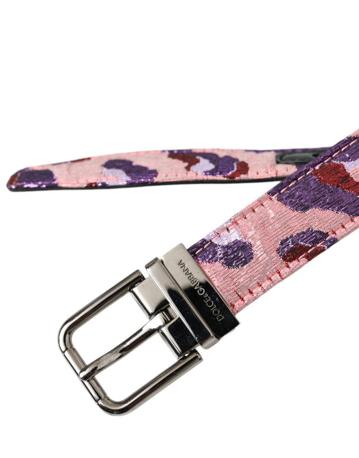  - Dolce & Gabbana Multicolor Jacquard Leather Metal Buckle Belt - BEL9214 - 95 - Ask Me Wear