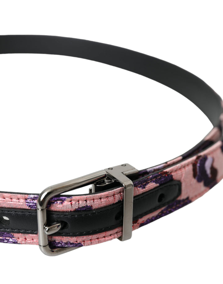  - Dolce & Gabbana Multicolor Jacquard Leather Metal Buckle Belt - BEL9214 - 95 - Ask Me Wear