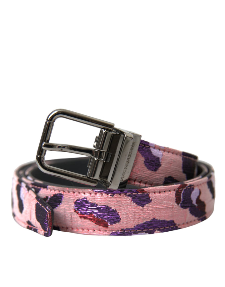  - Dolce & Gabbana Multicolor Jacquard Leather Metal Buckle Belt - BEL9214 - 95 - Ask Me Wear