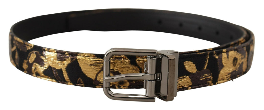  - Dolce & Gabbana Multicolor Leather Belt with Black Buckle - BEL8418 - 90 - Ask Me Wear