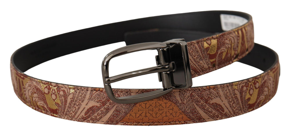  - Dolce & Gabbana Multicolor Leather Signature Belt - BEL8414 - 85 - Ask Me Wear