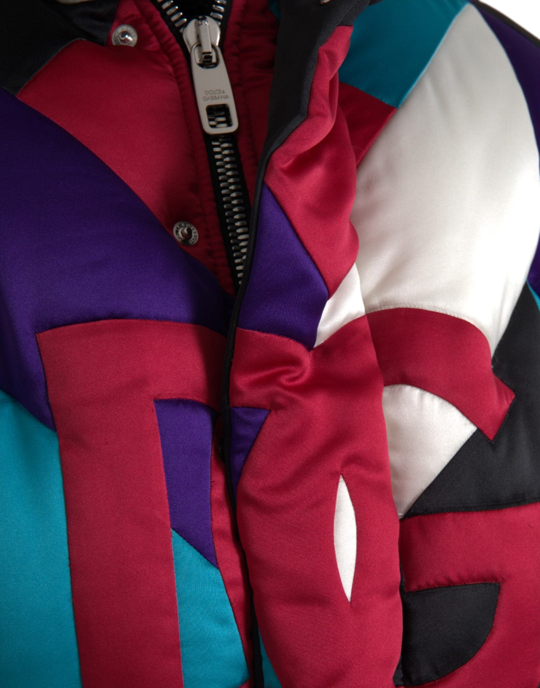  - Dolce & Gabbana Multicolor Logo Windbreaker Puffer Jacket - JKT3828 - 52 - Ask Me Wear