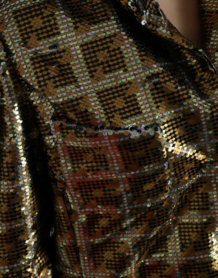  - Dolce & Gabbana Multicolor Sequined Cropped Jacket - JKT3725 - 40 - Ask Me Wear