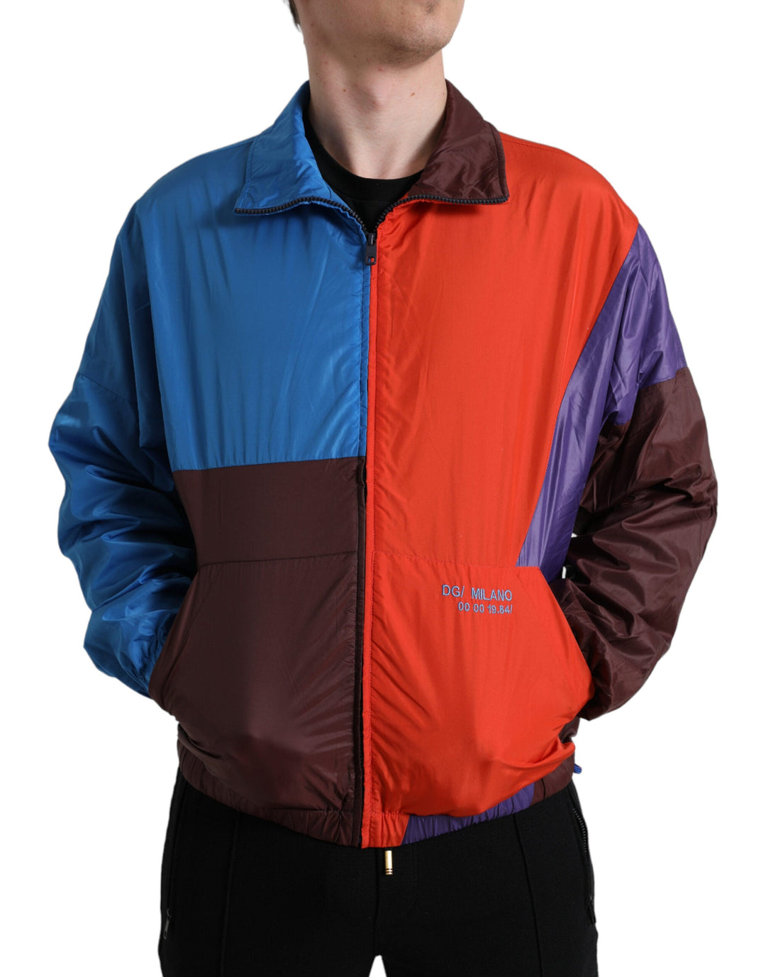  - Dolce & Gabbana Multicolor Techno Fabric Windbreaker Jacket - JKT3753 - 48 - Ask Me Wear