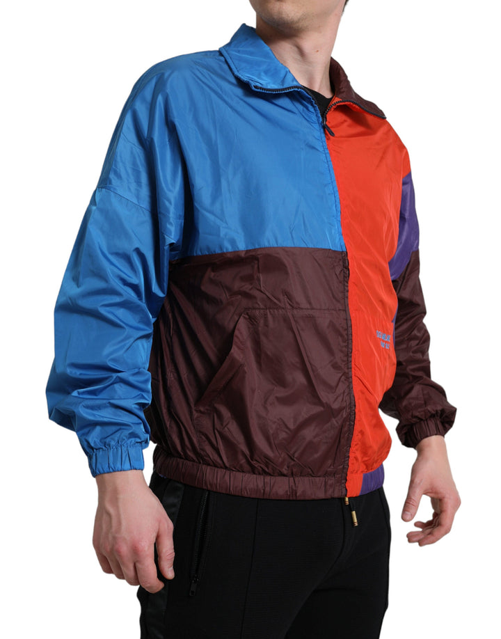  - Dolce & Gabbana Multicolor Techno Fabric Windbreaker Jacket - JKT3753 - 48 - Ask Me Wear