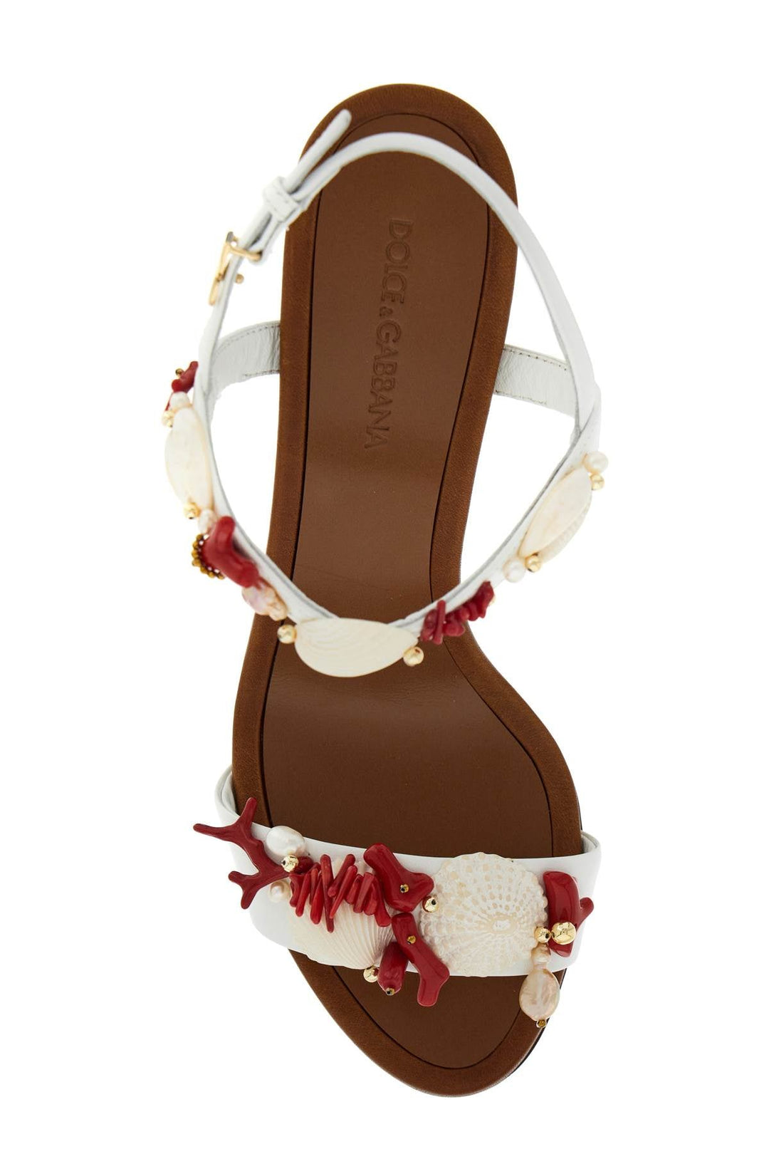 Shoes - Dolce & Gabbana "nappa Sandals With Coral Embellishments - 242450NSD000005 - 8V135 - 40 - Ask Me Wear