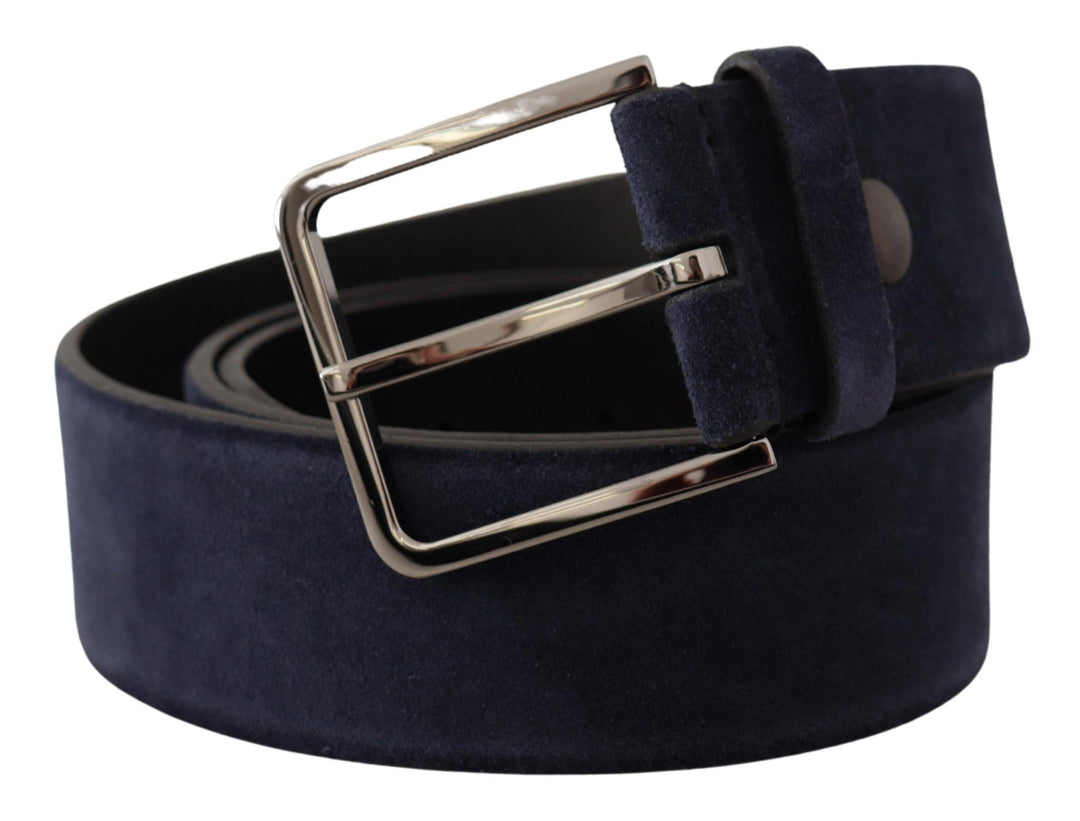  - Dolce & Gabbana Navy Elegance Velvet Leather Belt - BEL8427 - 90 - Ask Me Wear