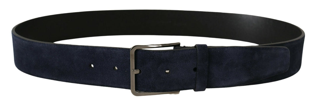  - Dolce & Gabbana Navy Elegance Velvet Leather Belt - BEL8427 - 90 - Ask Me Wear