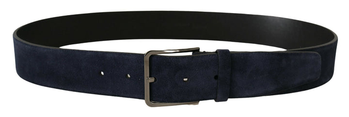  - Dolce & Gabbana Navy Elegance Velvet Leather Belt - BEL8427 - 90 - Ask Me Wear