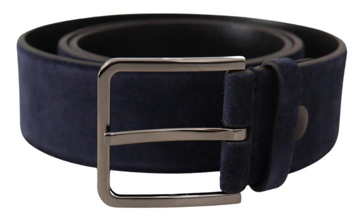  - Dolce & Gabbana Navy Elegance Velvet Leather Belt - BEL8427 - 90 - Ask Me Wear