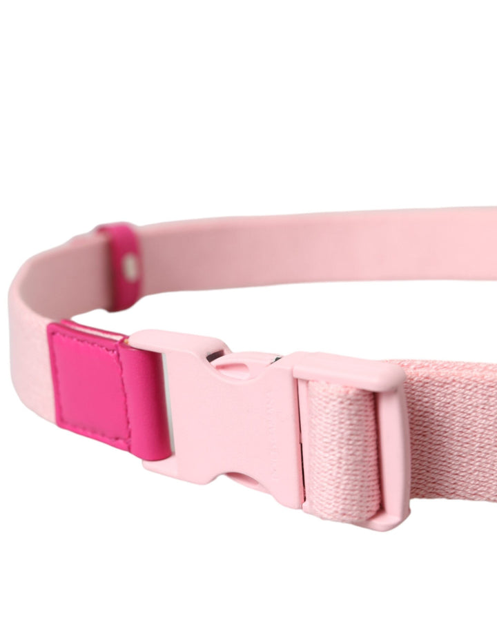  - Dolce & Gabbana Pink Canvas Stretch Plastic Buckle Women Belt - BEL9179 - 120 - Ask Me Wear