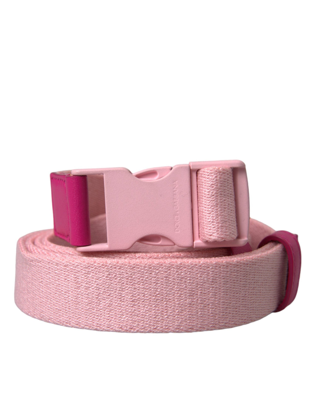  - Dolce & Gabbana Pink Canvas Stretch Plastic Buckle Women Belt - BEL9179 - 120 - Ask Me Wear