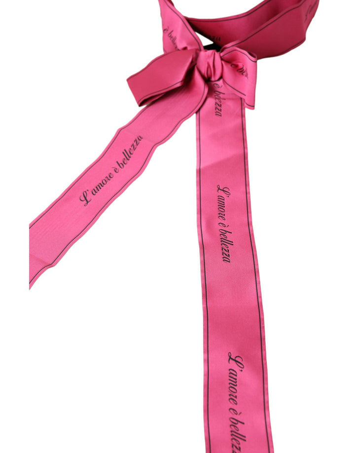  - Dolce & Gabbana Pink L'Amore E'Bellezza Waist Belt - WMB385 - 40 - Ask Me Wear