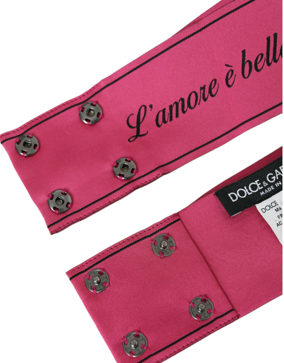  - Dolce & Gabbana Pink L'Amore E'Bellezza Waist Belt - WMB385 - 40 - Ask Me Wear