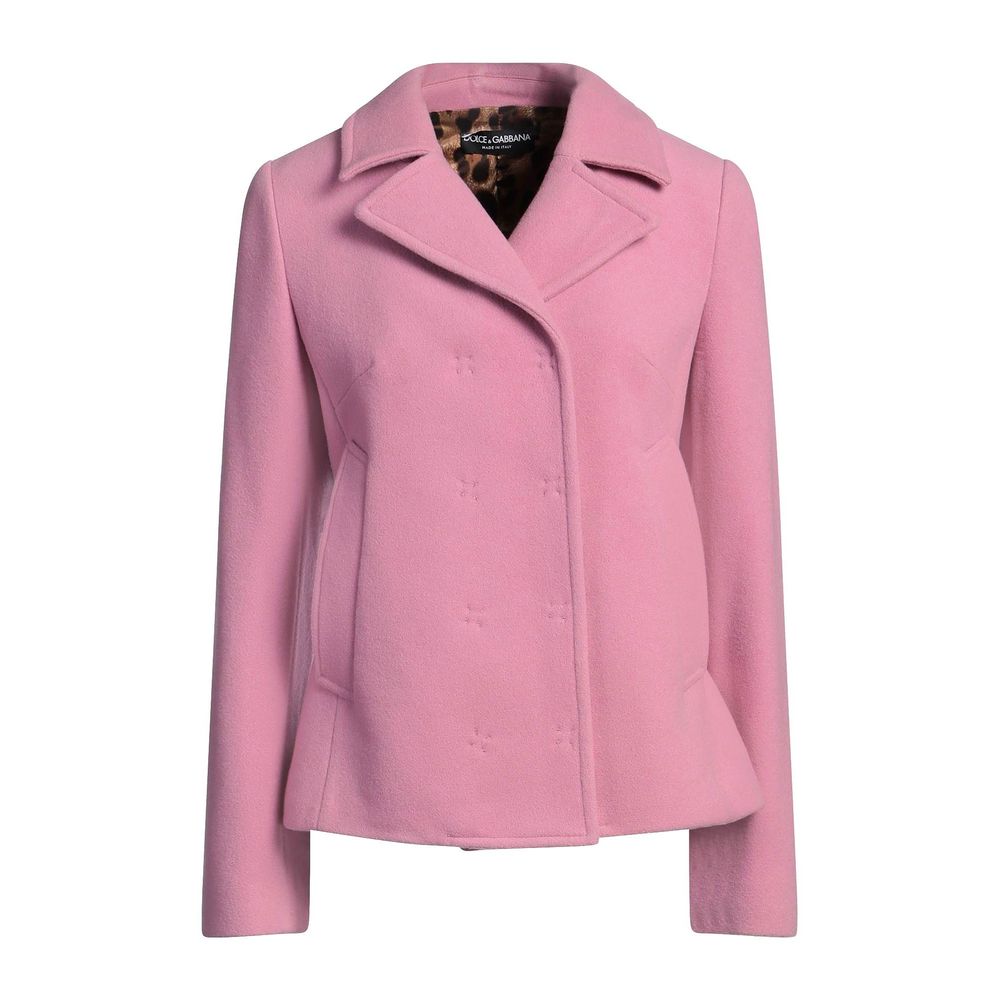  - Dolce & Gabbana Pink Wool Jackets & Coat - DO - 13859 - IT38|XS - Ask Me Wear