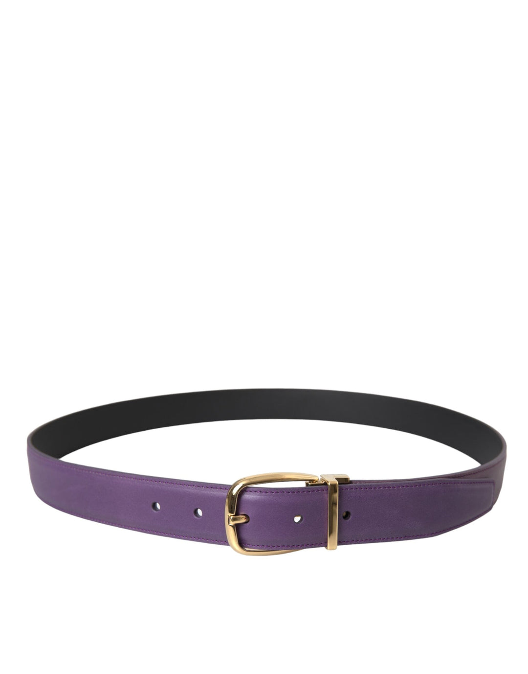  - Dolce & Gabbana Purple Leather Gold Metal Buckle Belt Men - BEL9181 - 95 - Ask Me Wear