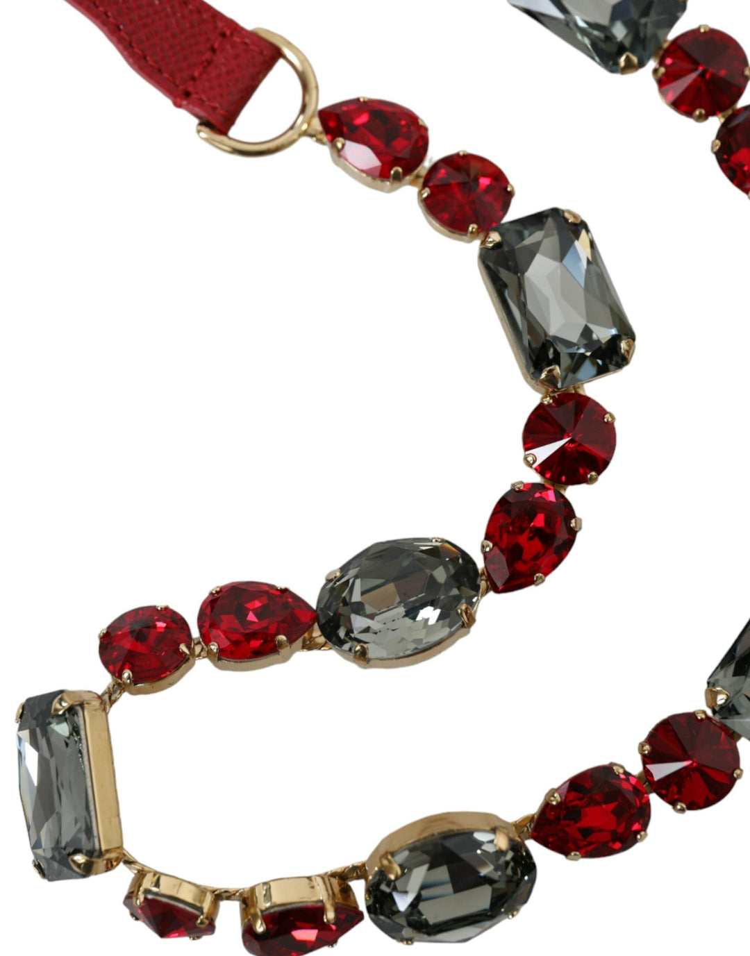  - Dolce & Gabbana Radiant Red Crystal Buckle Waist Belt - WMB349 - S - Ask Me Wear