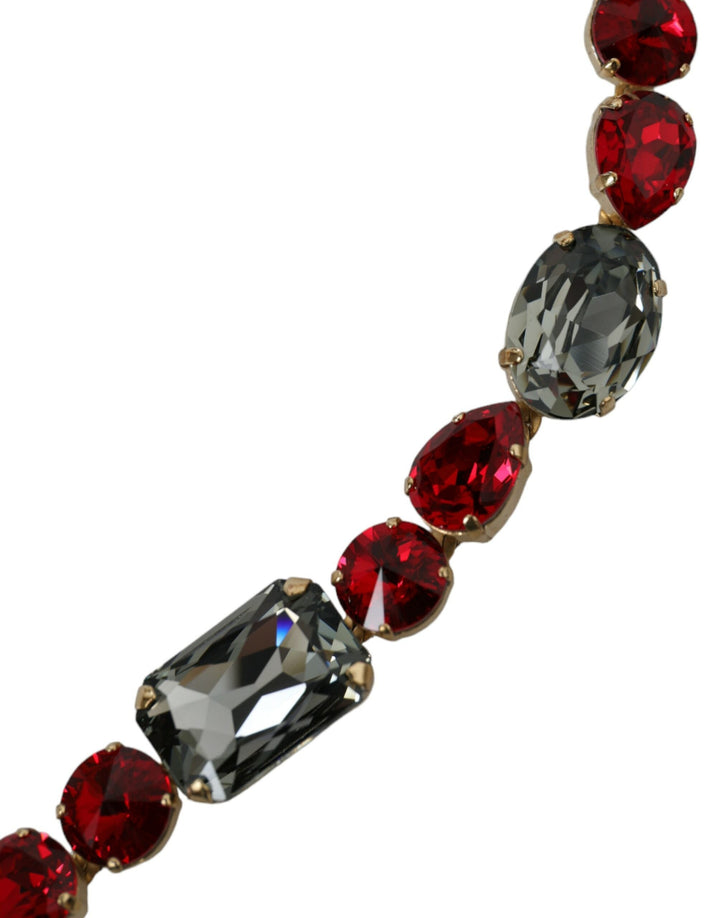  - Dolce & Gabbana Radiant Red Crystal Buckle Waist Belt - WMB349 - S - Ask Me Wear