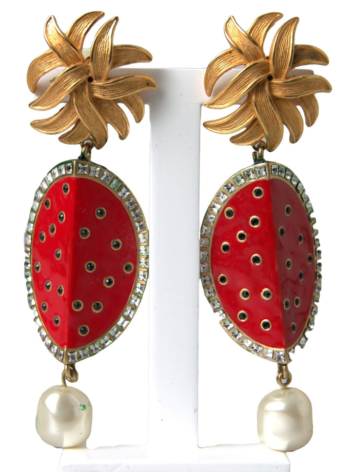  - Dolce & Gabbana Radiant Red Watermelon Clip - On Earrings - SMYK268 - Ask Me Wear