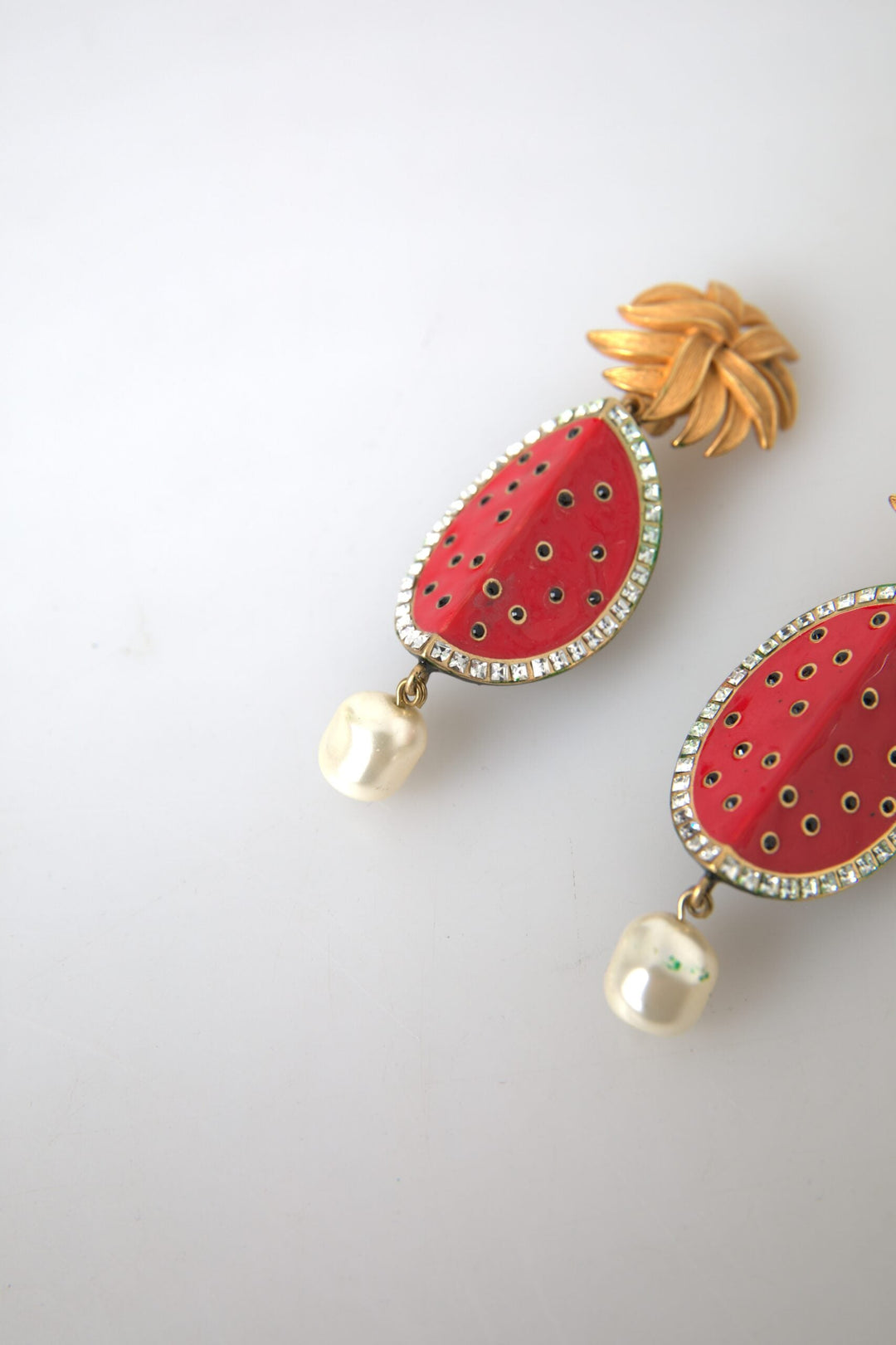  - Dolce & Gabbana Radiant Red Watermelon Clip - On Earrings - SMYK268 - Ask Me Wear