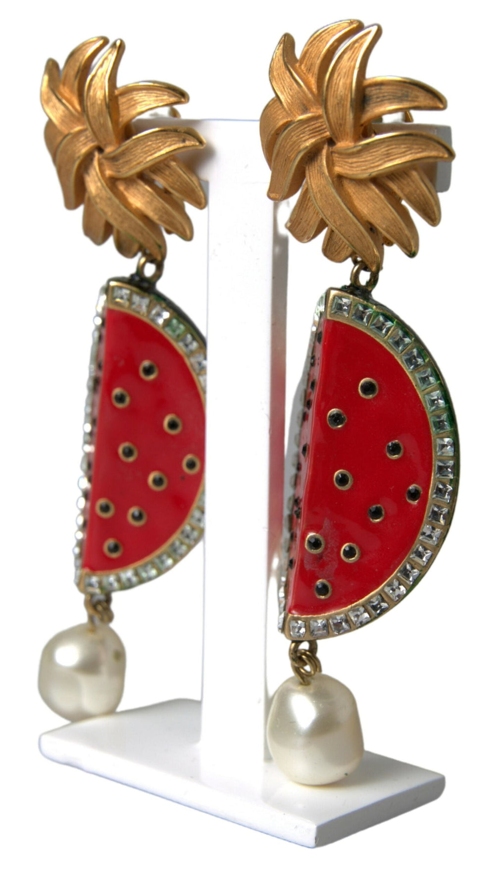  - Dolce & Gabbana Radiant Red Watermelon Clip - On Earrings - SMYK268 - Ask Me Wear