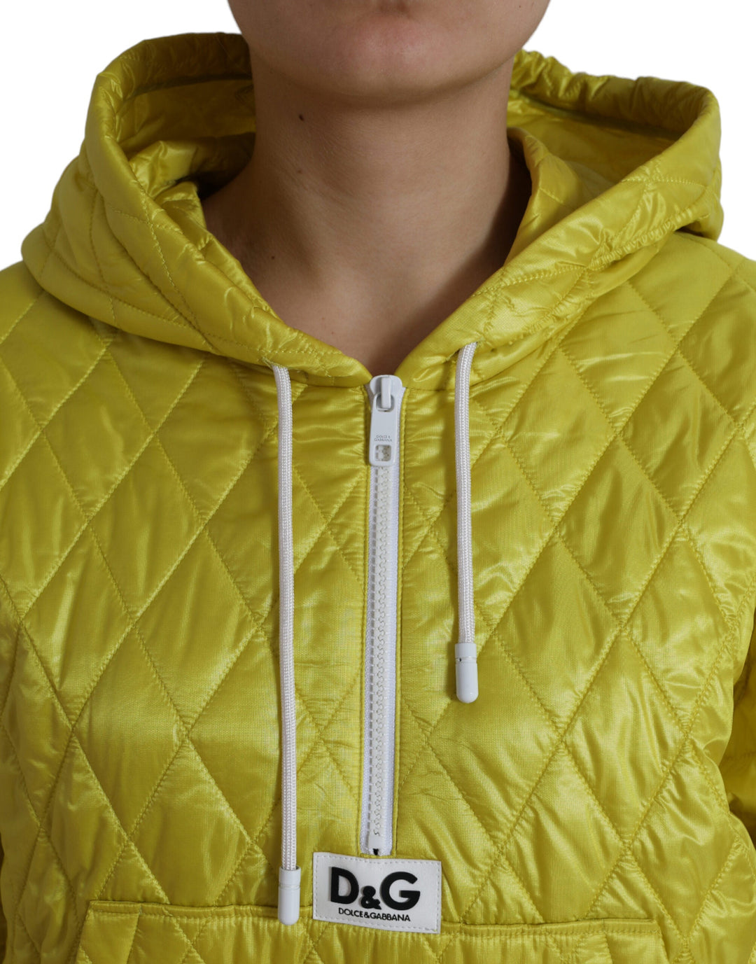  - Dolce & Gabbana Radiant Yellow Hooded Jacket - JKT3734 - 40 - Ask Me Wear