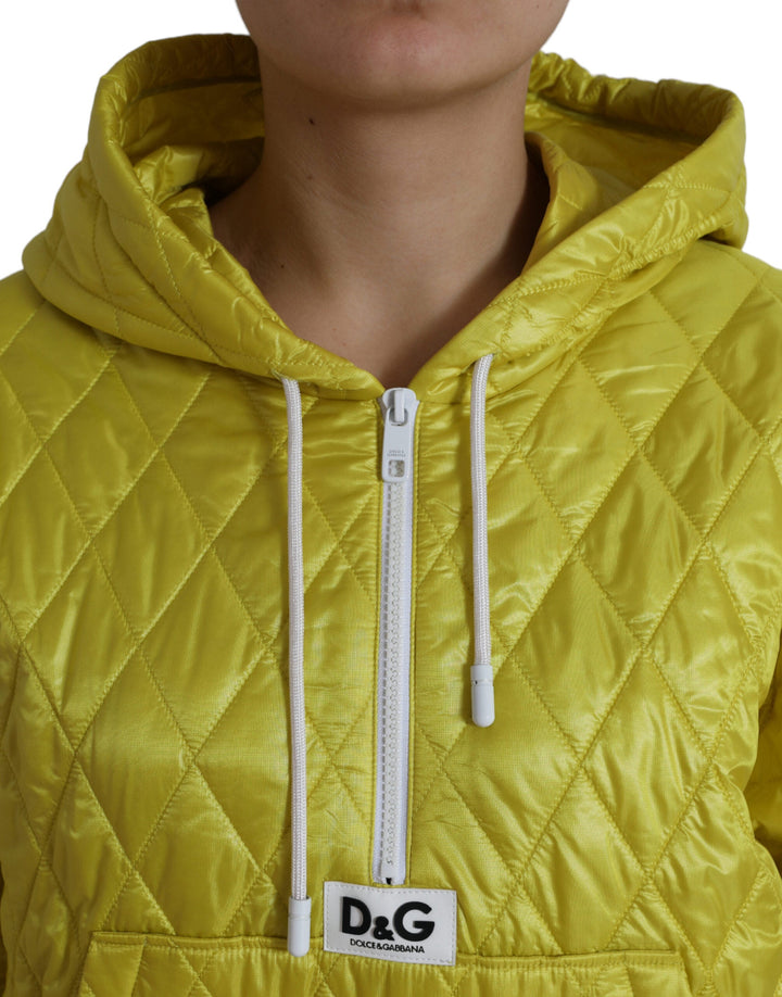  - Dolce & Gabbana Radiant Yellow Hooded Jacket - JKT3734 - 40 - Ask Me Wear