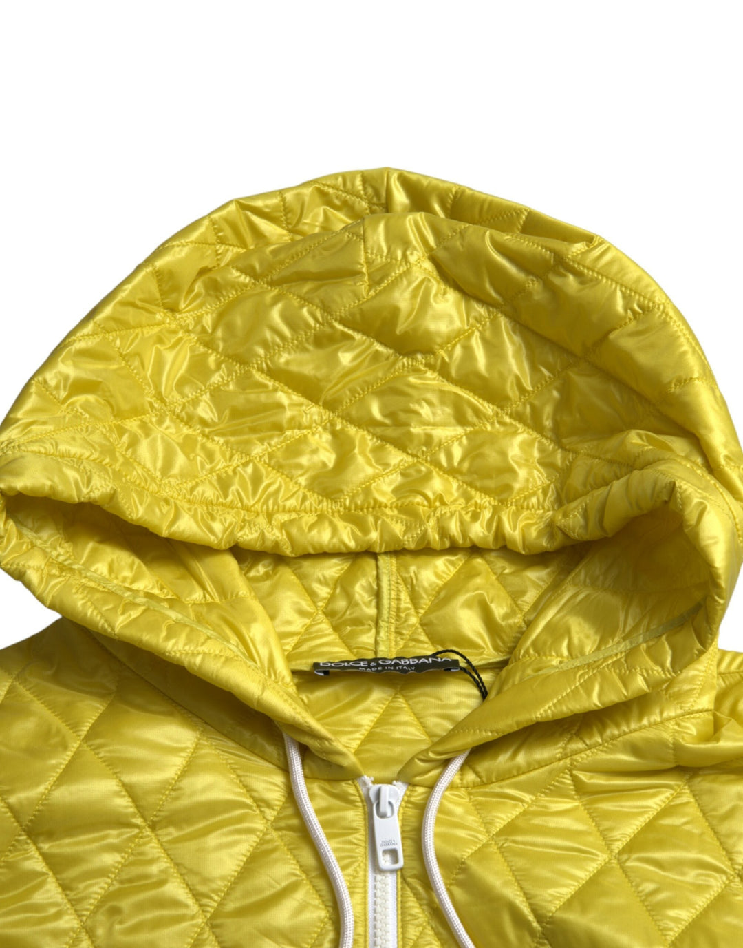  - Dolce & Gabbana Radiant Yellow Hooded Jacket - JKT3734 - 40 - Ask Me Wear