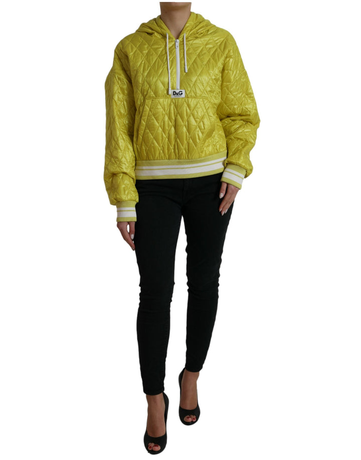  - Dolce & Gabbana Radiant Yellow Hooded Jacket - JKT3734 - 40 - Ask Me Wear