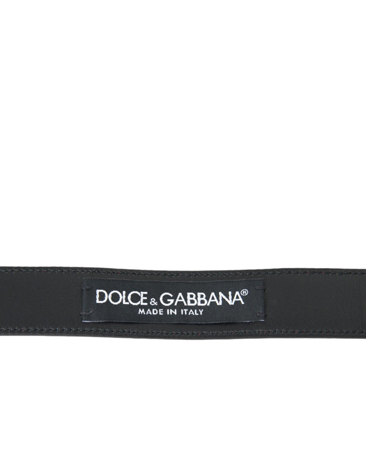  - Dolce & Gabbana Red Leather Silver Metal Buckle Belt Men - BEL9188 - 95 - Ask Me Wear