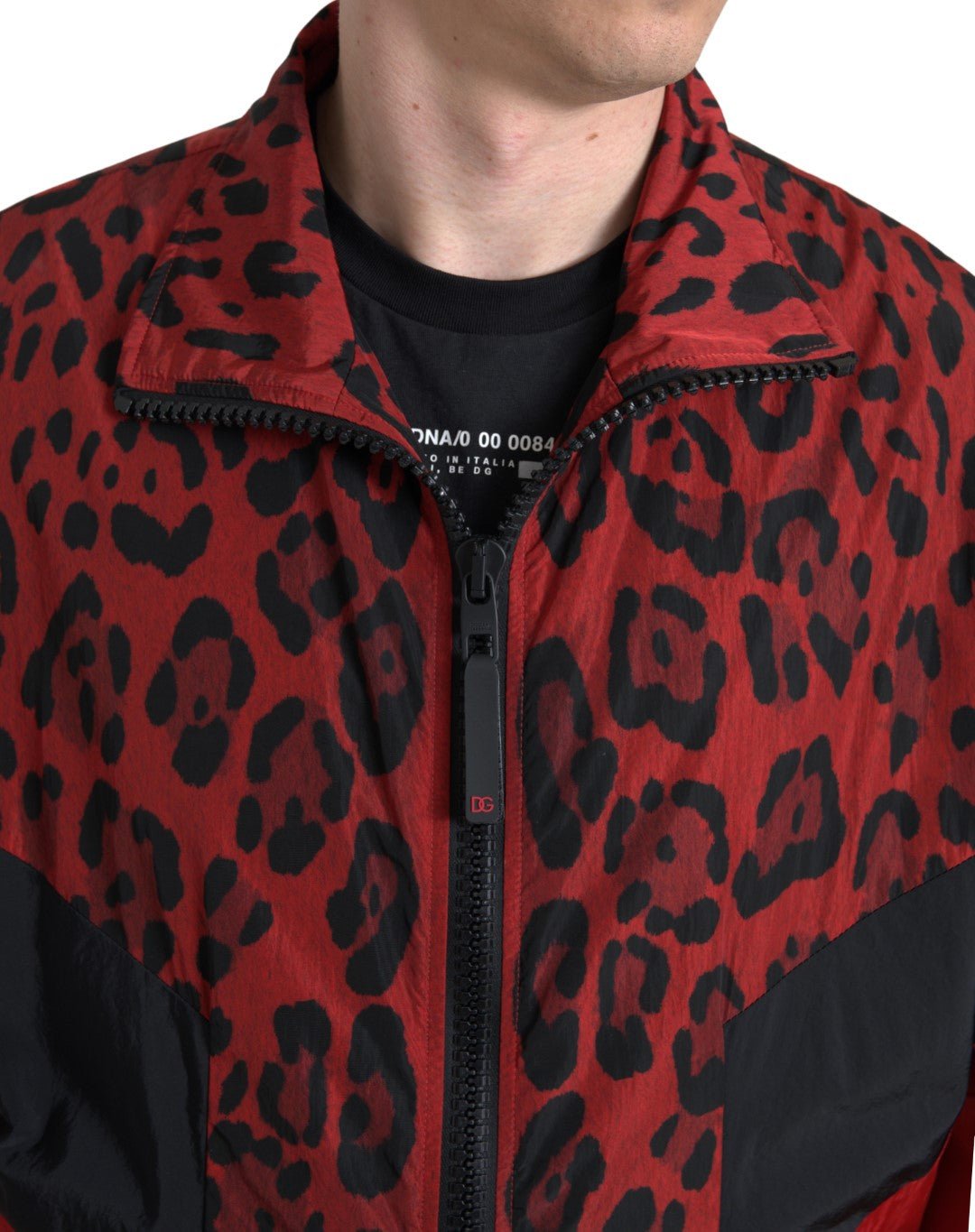  - Dolce & Gabbana Red Leopard Zip Sweater Jacket - JKT3665 - 50 - Ask Me Wear