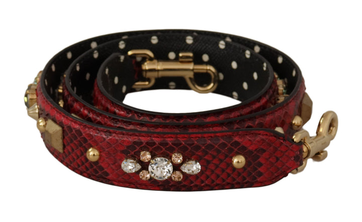  - Dolce & Gabbana Red Python Leather Shoulder Bag Strap - BEL8742 - Ask Me Wear