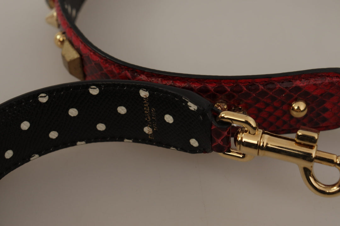  - Dolce & Gabbana Red Python Leather Shoulder Bag Strap - BEL8742 - Ask Me Wear