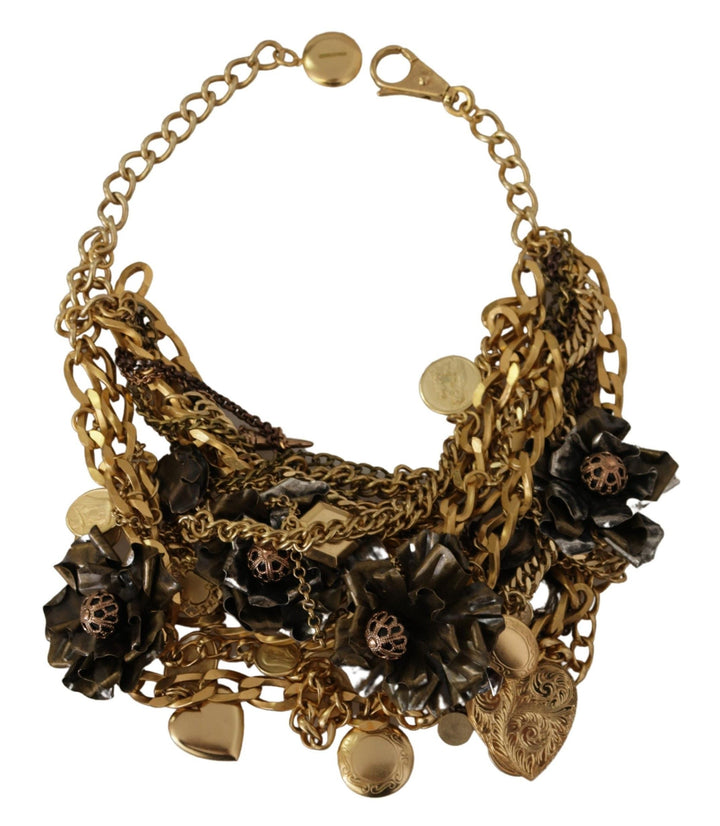  - Dolce & Gabbana Sicilian Glamour Gold Statement Necklace - SMY100928 - Ask Me Wear