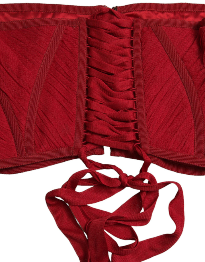  - Dolce & Gabbana Silk Corset Waist Belt in Fiery Red - TSH83755 - 42 - Ask Me Wear