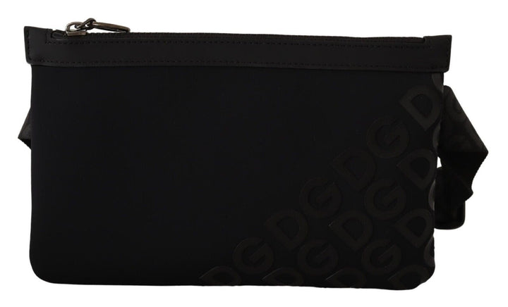  - Dolce & Gabbana Sleek Black Monogram Neoprene Fanny Pack - VAS12908 - Ask Me Wear