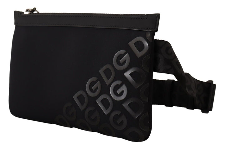  - Dolce & Gabbana Sleek Black Monogram Neoprene Fanny Pack - VAS12908 - Ask Me Wear