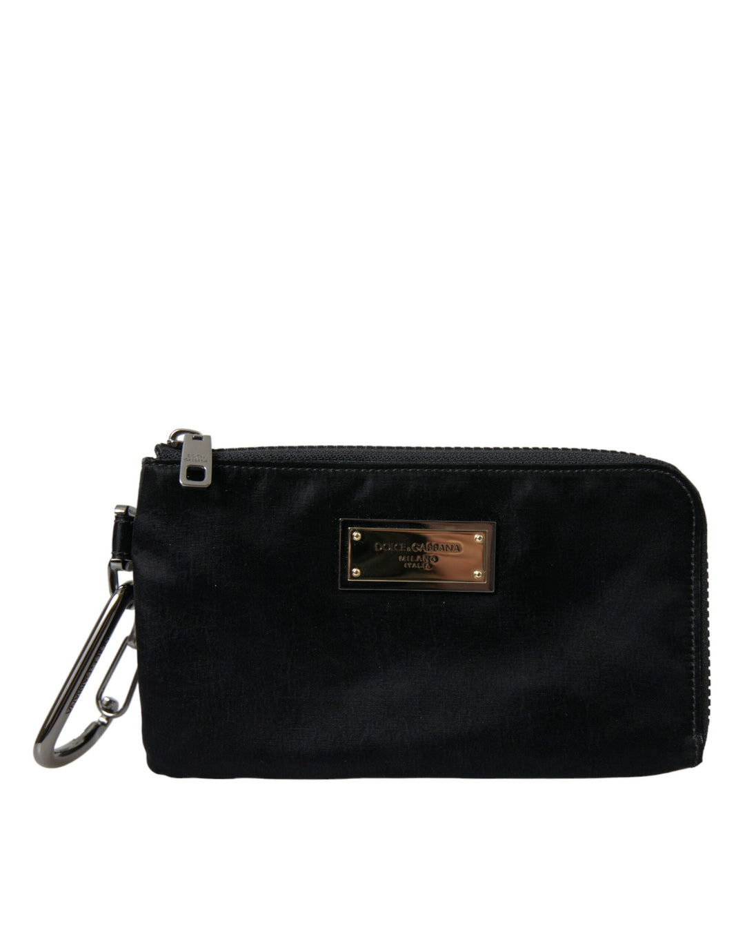  - Dolce & Gabbana Sleek Designer Nylon - Leather Pouch in Black - BAG1122 - Ask Me Wear