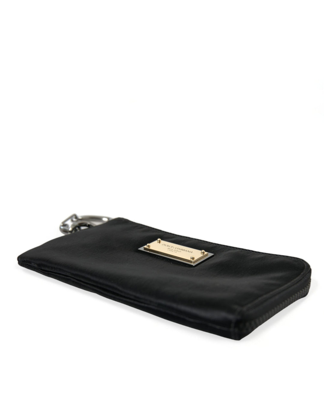  - Dolce & Gabbana Sleek Designer Nylon - Leather Pouch in Black - BAG1122 - Ask Me Wear