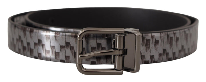  - Dolce & Gabbana Sleek Italian Leather Belt in Sophisticated Gray - BEL8463 - 90 - Ask Me Wear