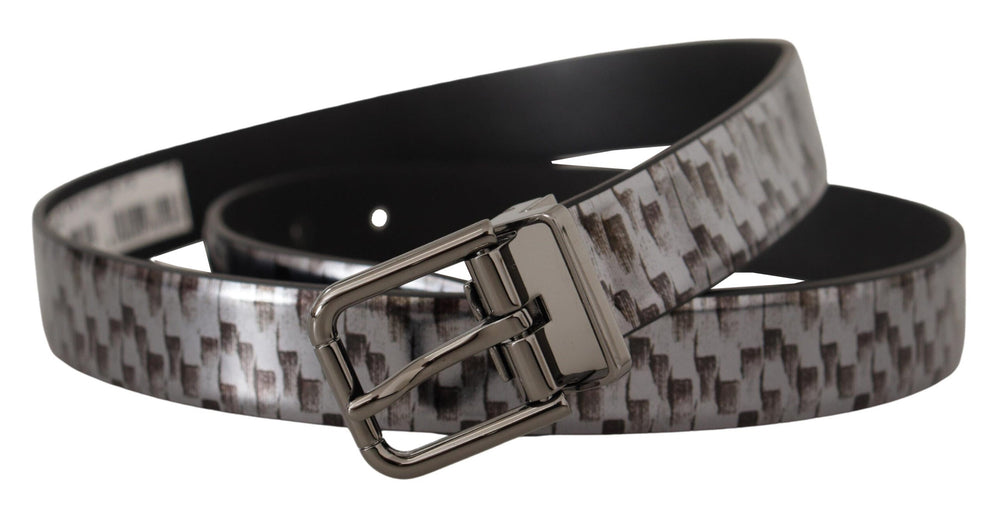  - Dolce & Gabbana Sleek Italian Leather Belt in Sophisticated Gray - BEL8463 - 90 - Ask Me Wear