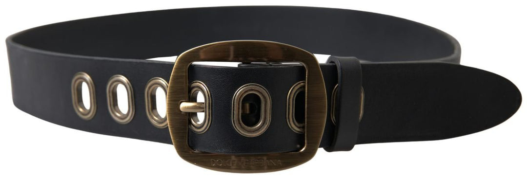  - Dolce & Gabbana Sleek Italian Leather Belt with Metal Buckle - BEL9024 - 85 - Ask Me Wear