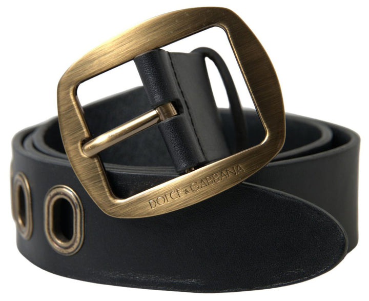  - Dolce & Gabbana Sleek Italian Leather Belt with Metal Buckle - BEL9024 - 85 - Ask Me Wear