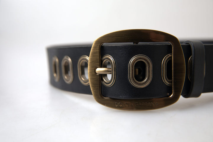  - Dolce & Gabbana Sleek Italian Leather Belt with Metal Buckle - BEL9024 - 85 - Ask Me Wear